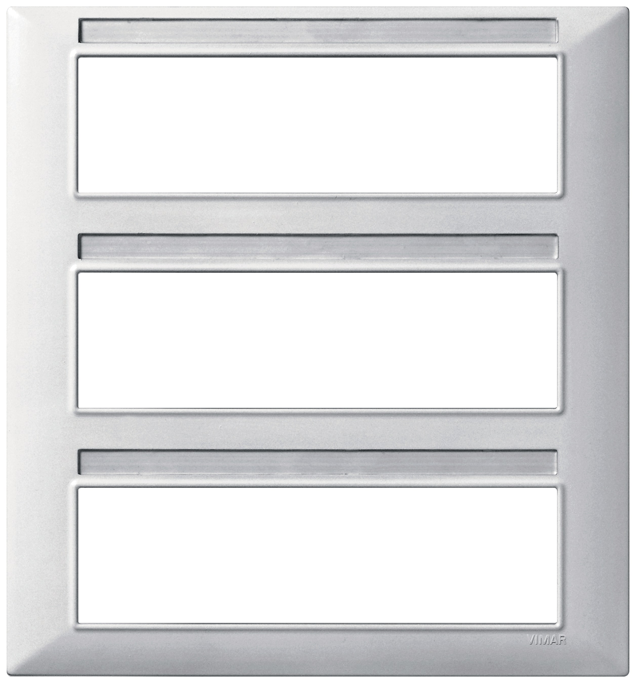 VIMAR SPA - VIW14691.27 PLACCA 21M TECNOPOLIMERO SILVER