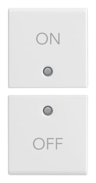 VIMAR SPA - VIW14751.1 DUE MEZZI TASTI 1M SIMBOLI ON/OFF BIANCO