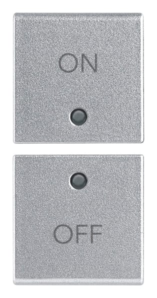 VIMAR SPA - VIW14751.1.SL DUE MEZZI TASTI 1M SIMBOLI ON/OFF SILVER