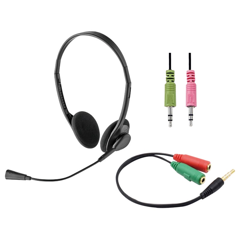 ELCART DISTRIBUTION - ERT140010900 CUFFIA 3,5MM C/MICROFONO E ADATT.