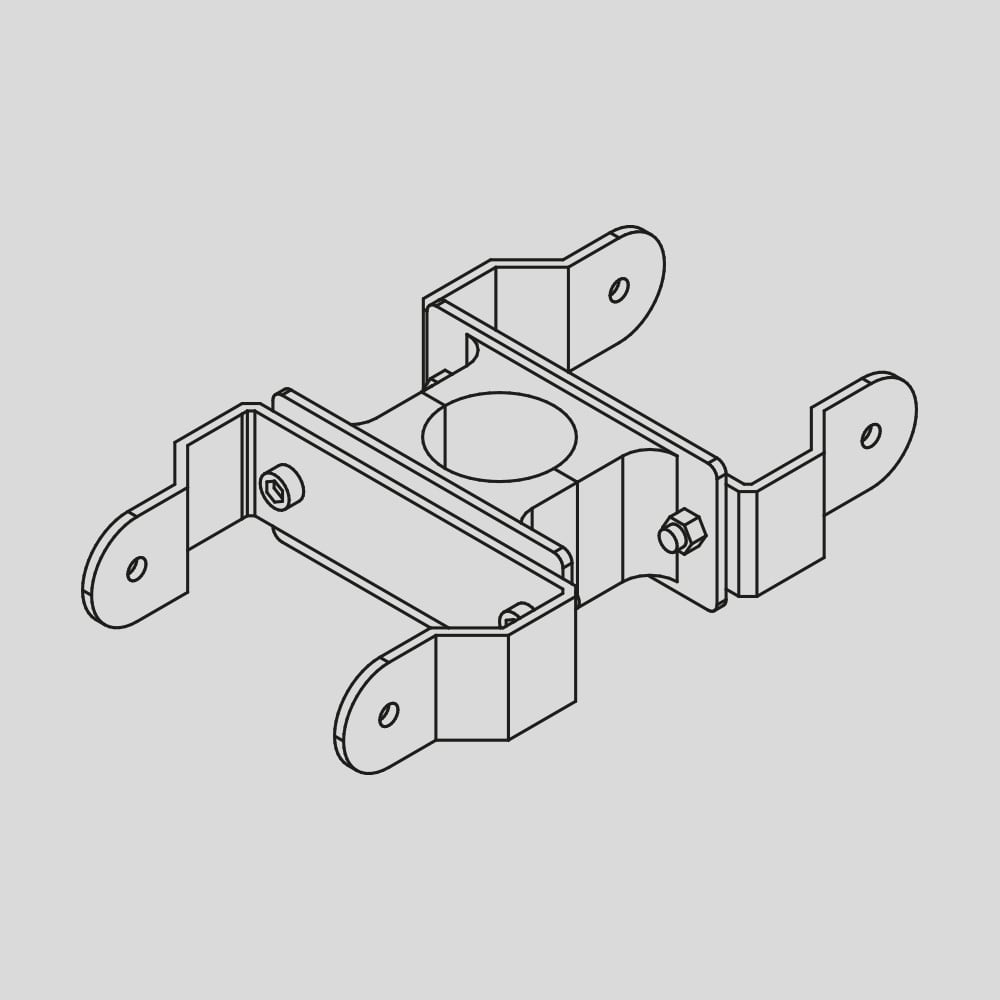 ARCLUCE SPA - ACL1099588X-21 ATTACCO PALO DOPPIO ECO1/2 D.60