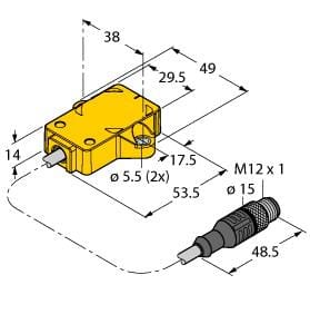 TURCK BANNER SRL - TUK1590856 RI360P1-QR14-ELU4X2-0.3-RS5/S97