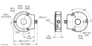 TURCK BANNER SRL - TUK1590910 RI360P0-QR24M0-INCRX2-H1181