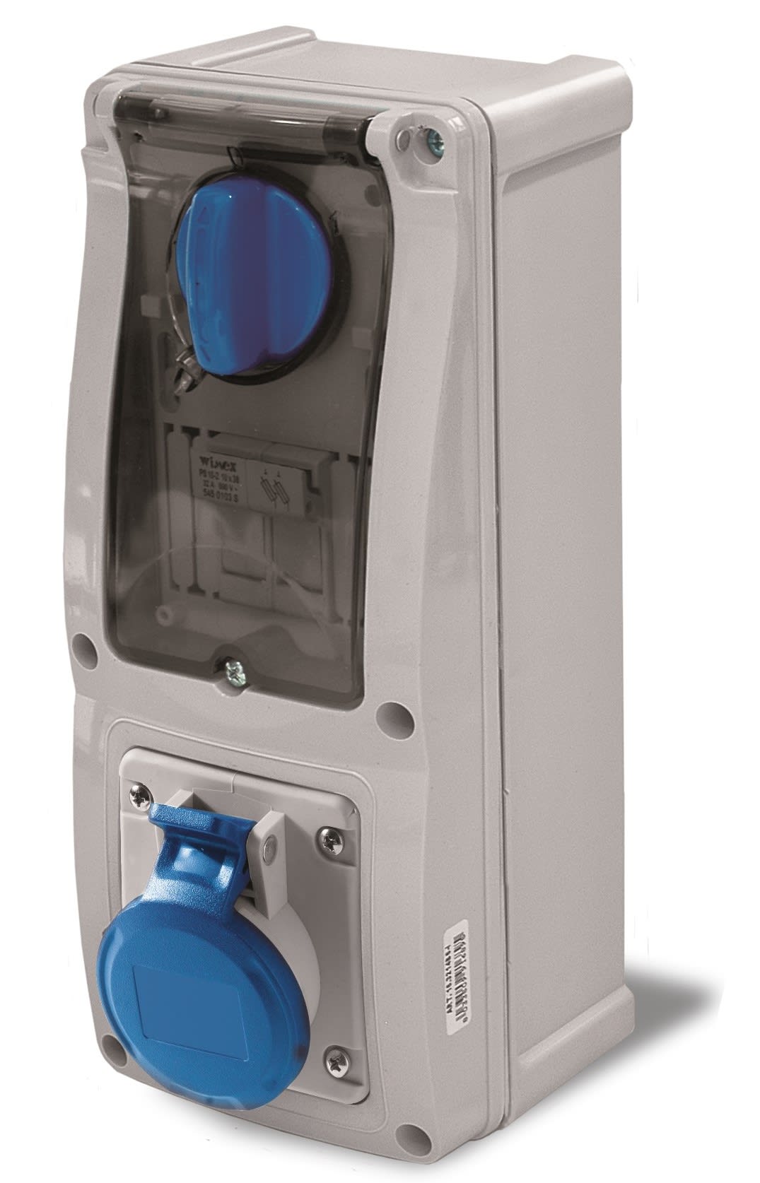 ROSI MATERIALE ELETT - RCO16.3214B6 PR BLOC VERT+FONDO IP44+PORTAFUS 3P16A22