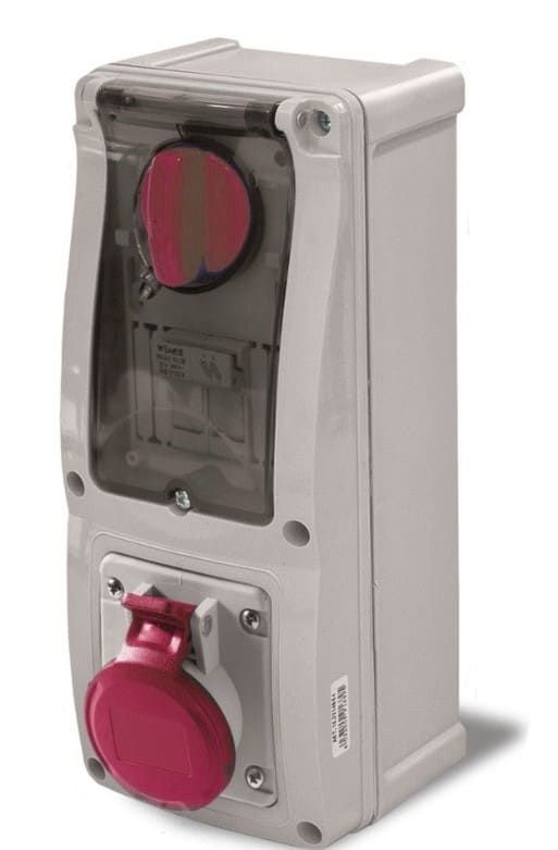 ROSI MATERIALE ELETT - RCO16.3414R6MT PR BLOC VERT+FONDO IP44 MT 5P 16A 380V