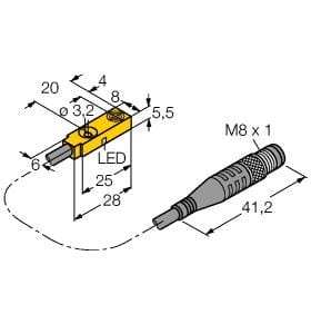 TURCK BANNER SRL - TUK1613007 BI2-Q5.5-AP6X-0.3-PSG3M