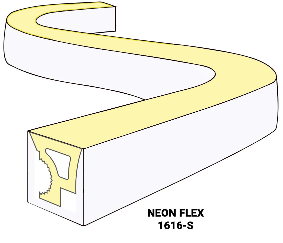 ELCOM SRL - EOW06254 NEONFLEX 1616S 14,9W/M 27K 24V 5M IP65