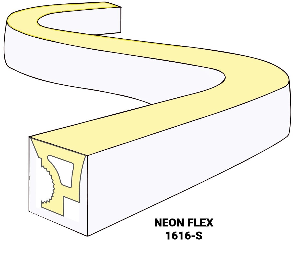 ELCOM SRL - EOW06255 NEONFLEX 1616S 14,9W/M 30K 24V 5M IP65