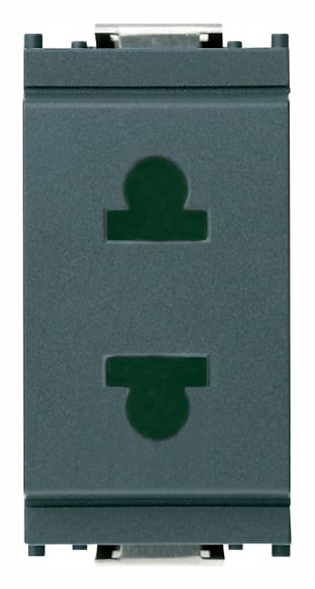 VIMAR SPA - VIW16234 PRESA SICURY 2P 15A USA+EU D4,8MM GRIGIO