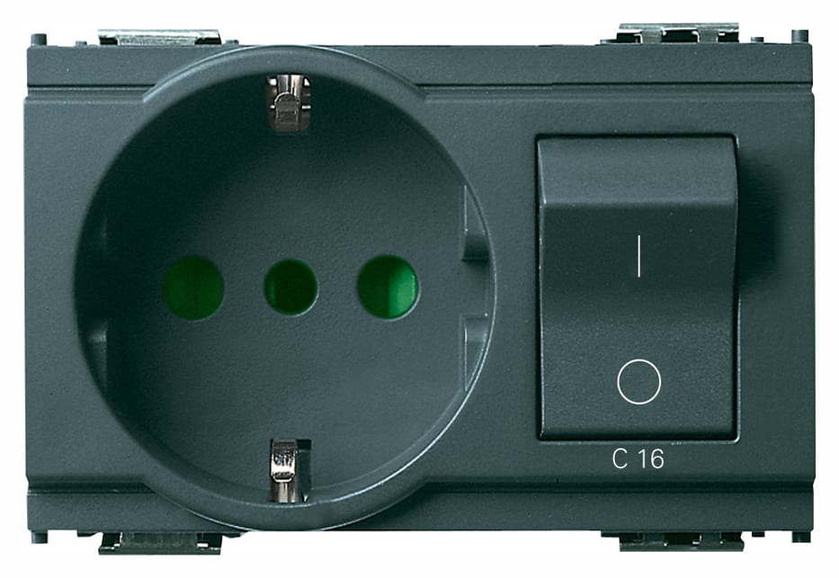 VIMAR SPA - VIW16276 PRESA 2P+T 16A P30 INTB+MT C16 GRIGIO