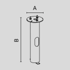 ARCLUCE SPA - ACL1099674X BASAMENTO KLOU150 IN ACCIAIO ZINCATO