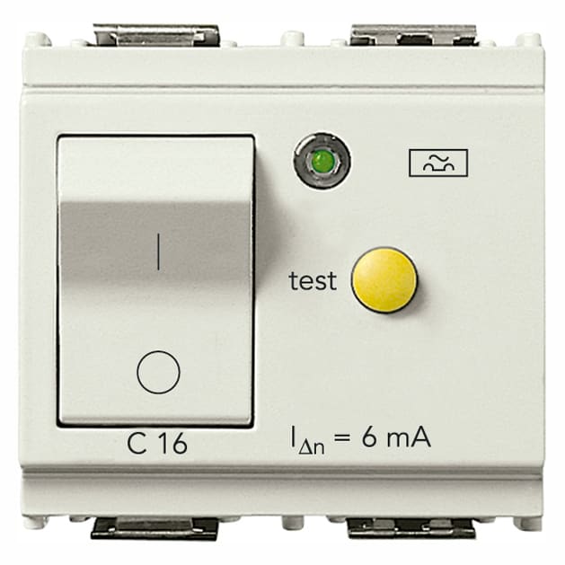 VIMAR SPA - VIW16511.16.6.B INTERRUTTORE MTDIFF.1P+N C16 6MA BIANCO