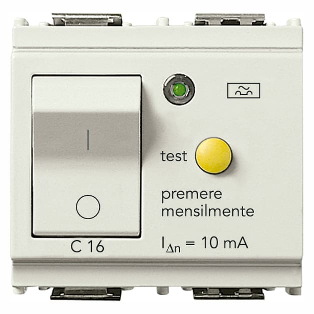 VIMAR SPA - VIW16511.16.B INTERRUTTORE MTDIFF.1P+N C16 10MA BIANCO