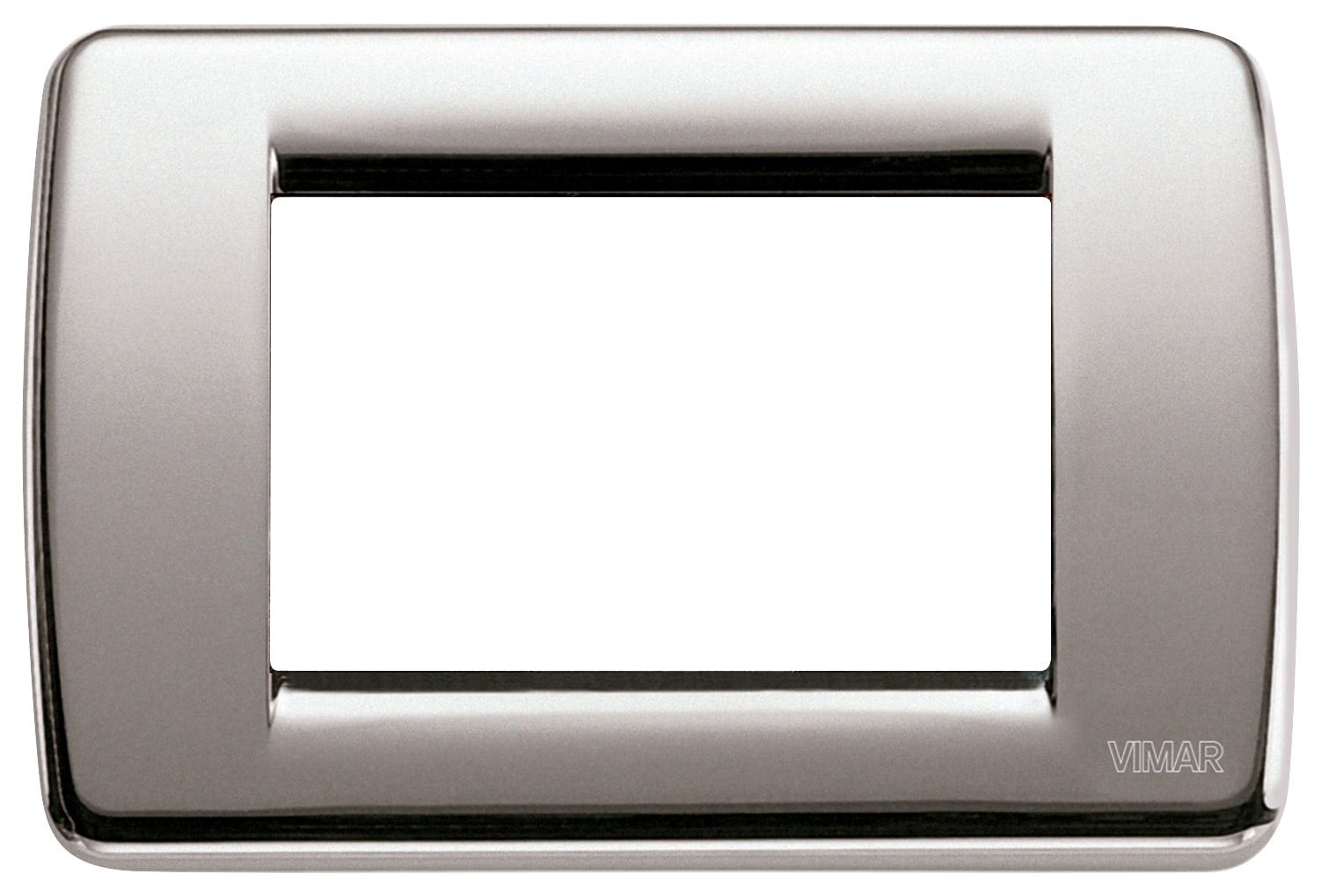VIMAR SPA - VIW16753.34 PLACCA RONDO 3M NICHEL SPAZZOLATO