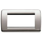 VIMAR SPA - VIW16754.34 PLACCA RONDO 4M NICHEL SPAZZOLATO