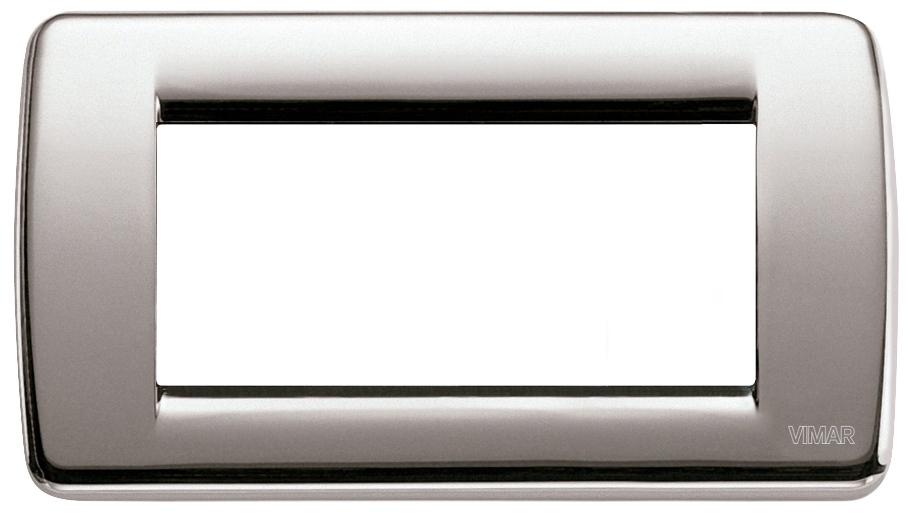 VIMAR SPA - VIW16754.34 PLACCA RONDO 4M NICHEL SPAZZOLATO