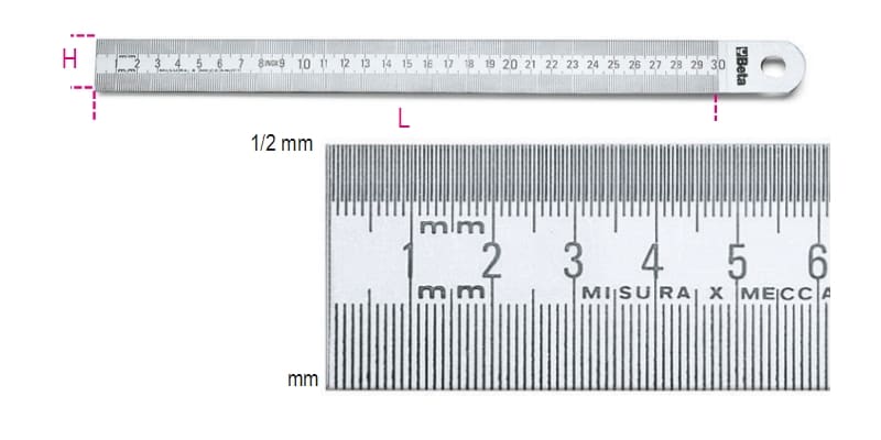 BM SPA - BMM016830030 RIGHE SEMIRIGIDE MM-1/2MM 300