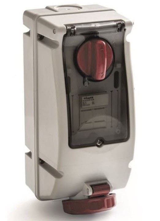 ROSI MATERIALE ELETT - RCO17.432R6 PR BLOC VERT PARETE IP67 FUS 5P 32A 380V