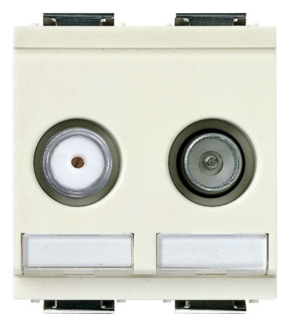VIMAR SPA - VIW17067.01.B PRESA TV-RD-SAT DIRETTA 2 USCITE BIANCO