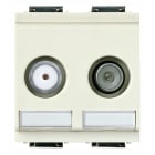 VIMAR SPA - VIW17067.01.B PRESA TV-RD-SAT DIRETTA 2 USCITE BIANCO