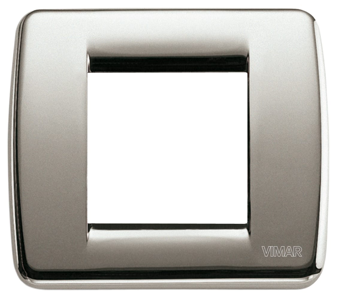 VIMAR SPA - VIW17093.34 PLACCA RONDO 1-2M NICHEL SPAZZOLATO