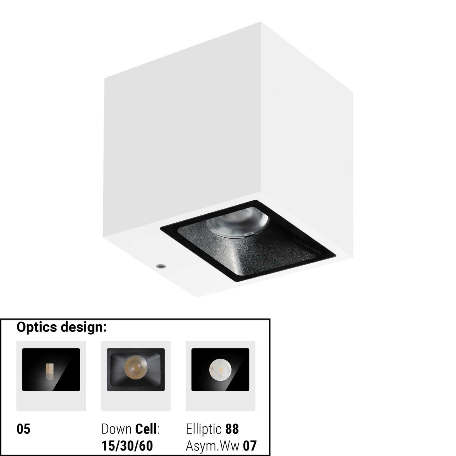 LINEA LIGHT (ILED) - ILD76321W60 CUBIT 1 1L MONO 11WAC ON/OFF BG