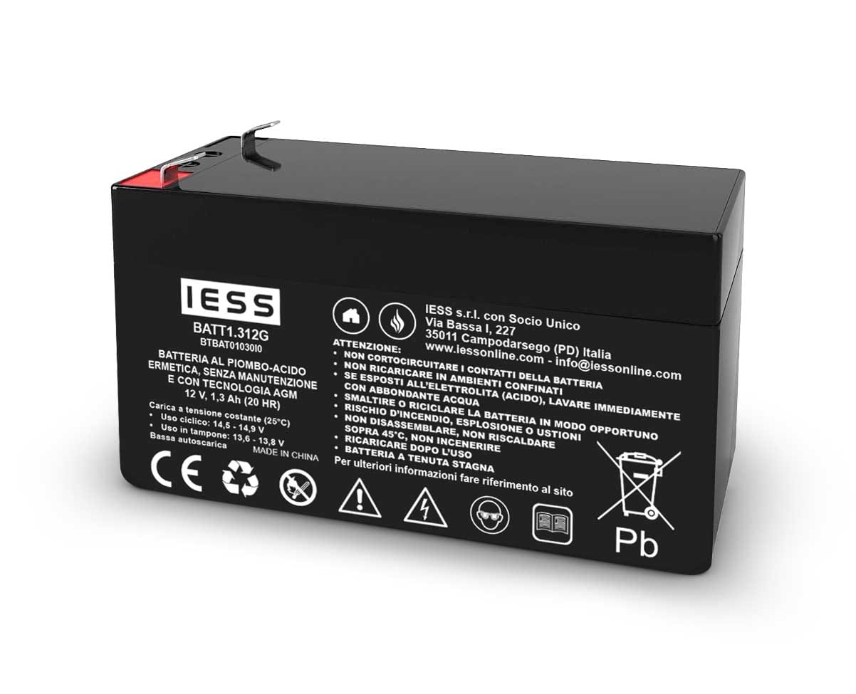 IESS SRL - EAABATT1.312G BATTERIA AGM 12V 1,3AH