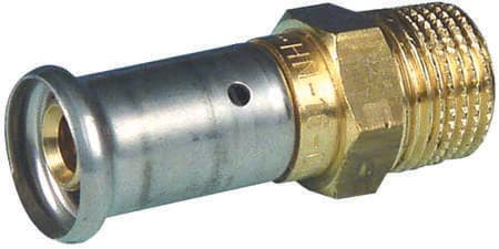 HENCO - CAPPELLOTTO - CPL17P1604 MANICOTTO MASCHIO IN OTTONE 16X1/2
