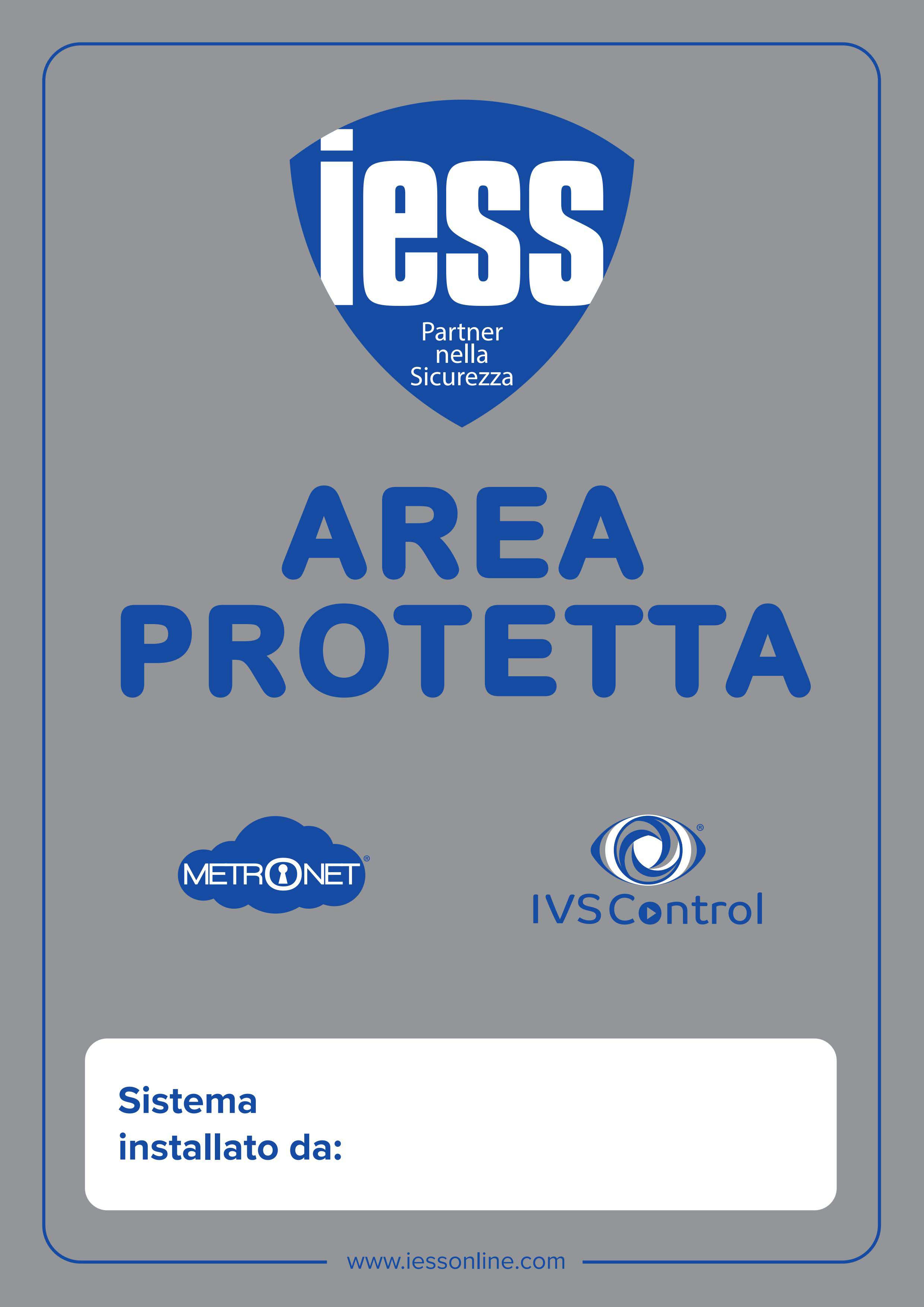 IESS SRL - EAAAREAPROTETTA5 KIT 5 CARTELLI AREAPROTETTA