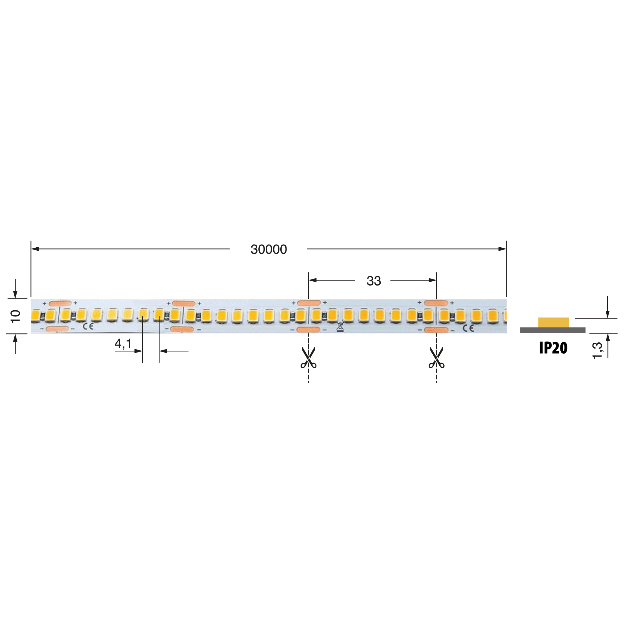 ELCART DISTRIBUTION - ERT186730200 STRI.LED 13W/M BN 24V IP20 30M