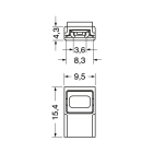 ELCART DISTRIBUTION - ERT186793500 4PZ CONN.CLIP STRIP-WIRE 8MM 5A