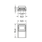 ELCART DISTRIBUTION - ERT186793500 4PZ CONN.CLIP STRIP-WIRE 8MM 5A
