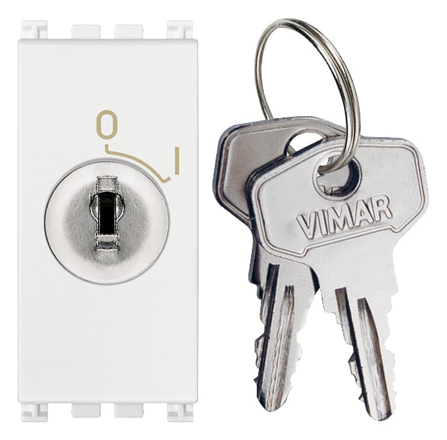 VIMAR SPA - VIW19083.CU.B Interr. 2P 16(3)A +chiave unif. bianco