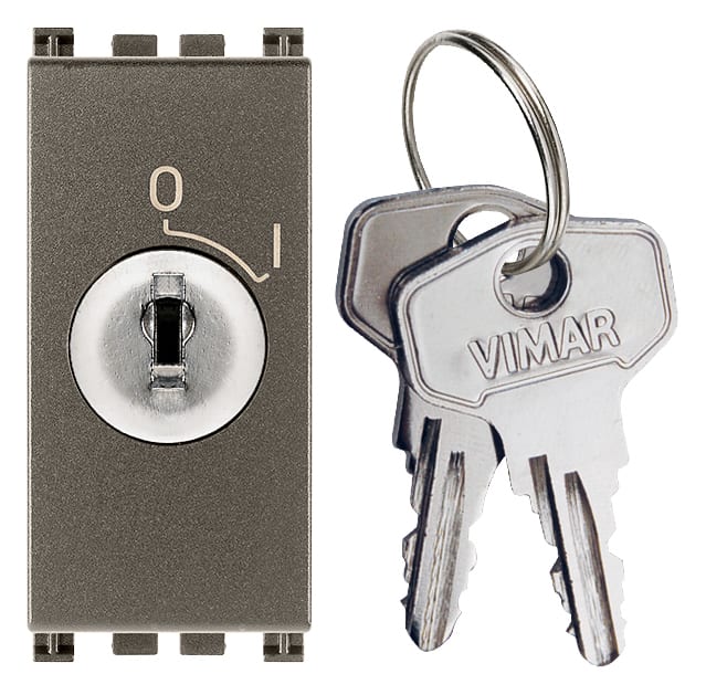 VIMAR SPA - VIW19083.CU.M Interr. 2P 16(3)A +chiave unif. Metal