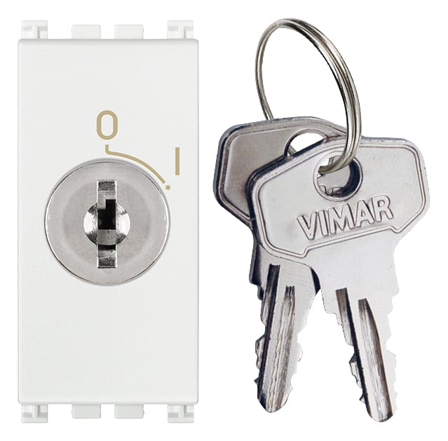 VIMAR SPA - VIW19086.CU.B PULSANTE 2P NO 16A +CHIAVE UNIF. BIANCO