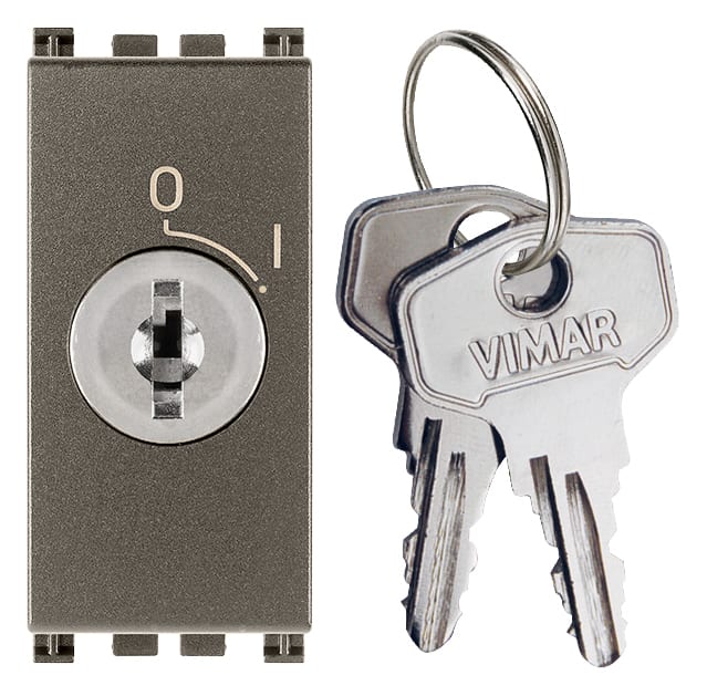 VIMAR SPA - VIW19086.M PULSANTE 2P NO 16A + CHIAVE METAL