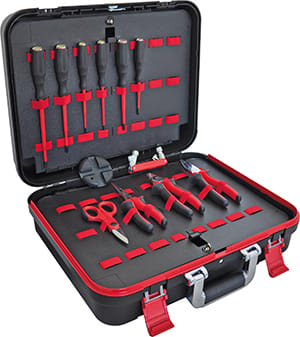 INTERCABLE SRL - INR19162 VALIGIA  EUROCOMPACT  IN CUOIO NERO DOT.