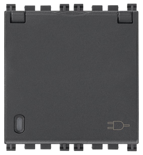 VIMAR SPA - VIW19208.C Presa SICURY 2P+T 16A DE + coper. grigio