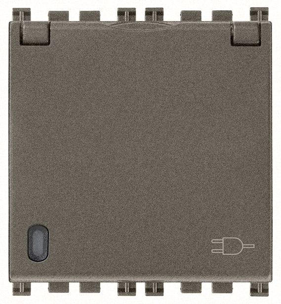 VIMAR SPA - VIW19212.C.M Presa SICURY 2P+T 16A FR + coper. Metal