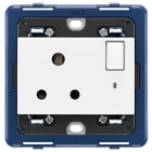 VIMAR SPA - VIW19215.B PRESA 2P+T 5A INGLESE INTERR. BIANCO
