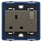 VIMAR SPA - VIW19221.M Presa 2P+T 13A inglese interr. Metal