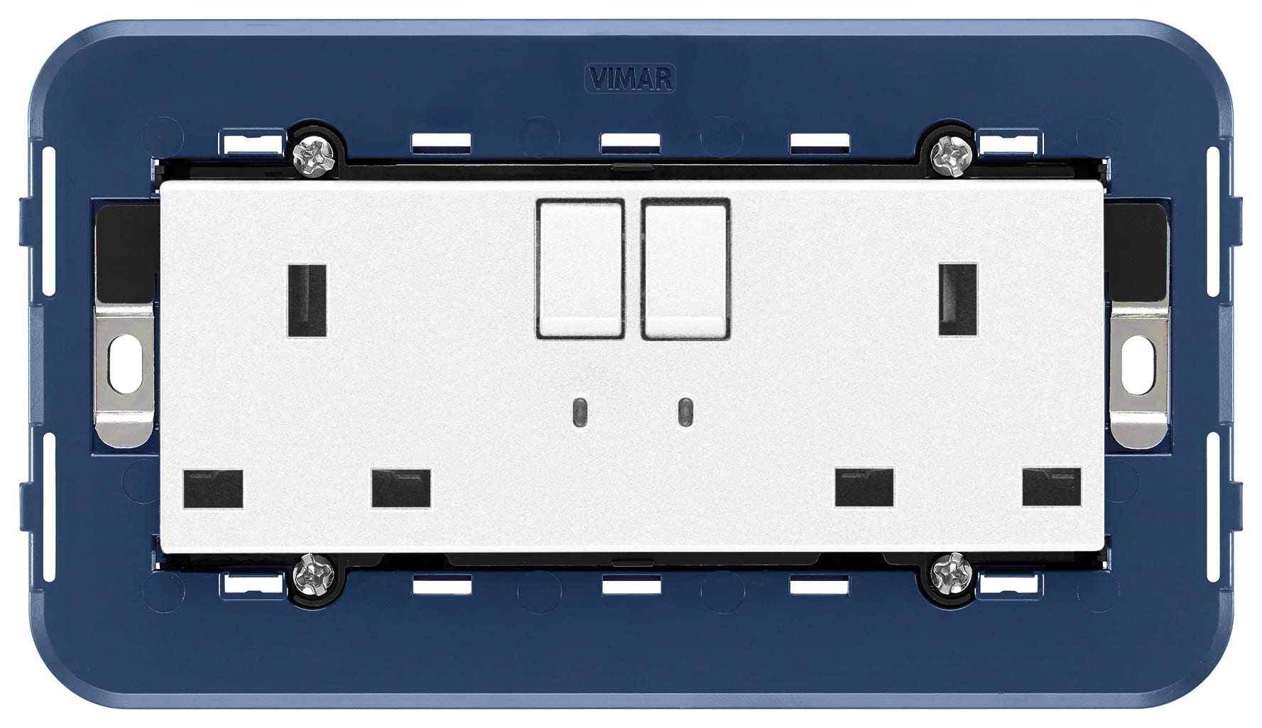 VIMAR SPA - VIW19222.B 2 PRESE 2P+T 13A INGLESE INTERR. BIANCO