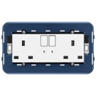 VIMAR SPA - VIW19222.L.B 2 PRESE 2P+T 13A INGLESE INT+SPIA BIANCO