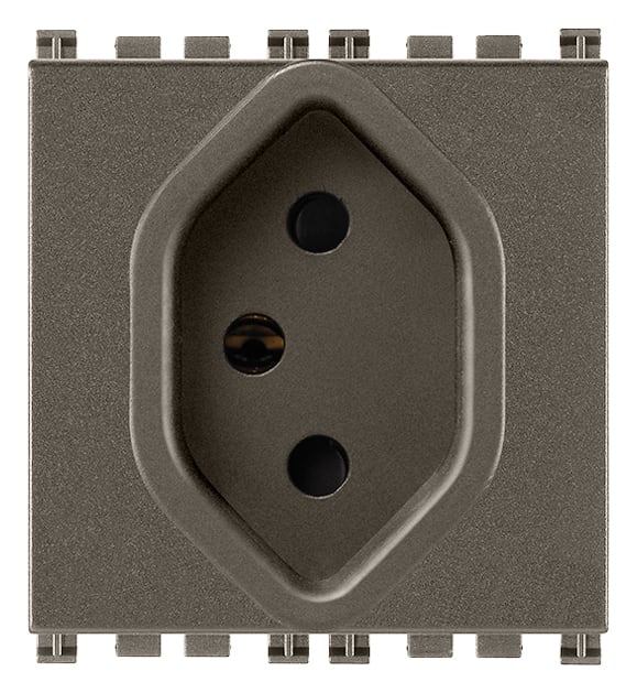 VIMAR SPA - VIW19226.M Presa SICURY 2P+T 10A svizzero 13 Metal