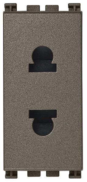 VIMAR SPA - VIW19234.M PRESA SICURY 2P 16A USA+EU D4,8MM METAL