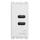 VIMAR SPA - VIW19292.CC.B ALIMENTATORE USB C+C 15W 3A 5V 1M BIANCO