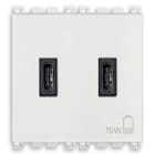 VIMAR SPA - VIW19295.CC.B ALIMENTATORE USB C+C 15W 3A 5V 2M BIANCO