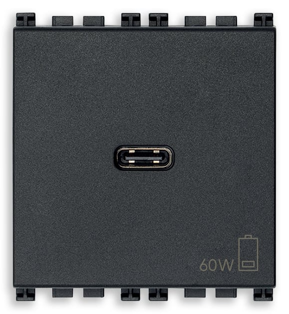 VIMAR SPA - VIW19298.60 ALIMENTATORE USB C 60W PD GRIGIO