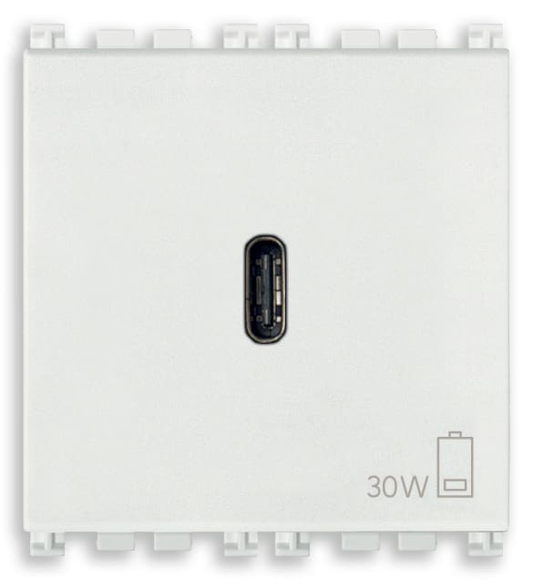 VIMAR SPA - VIW19298.B ALIMENTATORE USB C 30W PD BIANCO