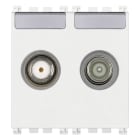 VIMAR SPA - VIW19302.10.B Presa TV-RD-SAT passante 2 uscite bianco